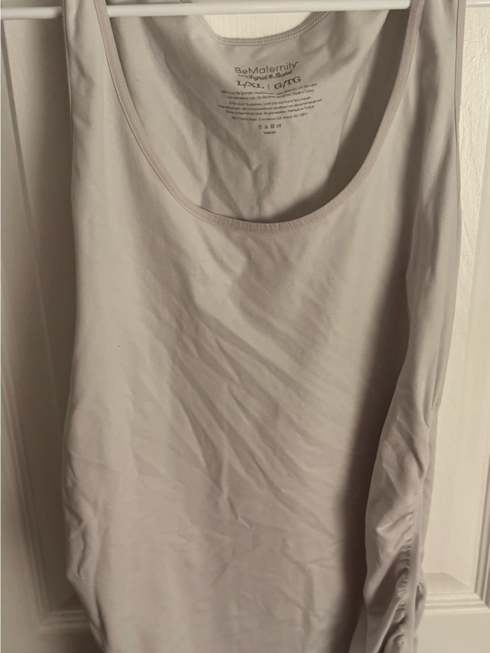 BeMaternity Light Gray Scoop Neck Maternity Tank